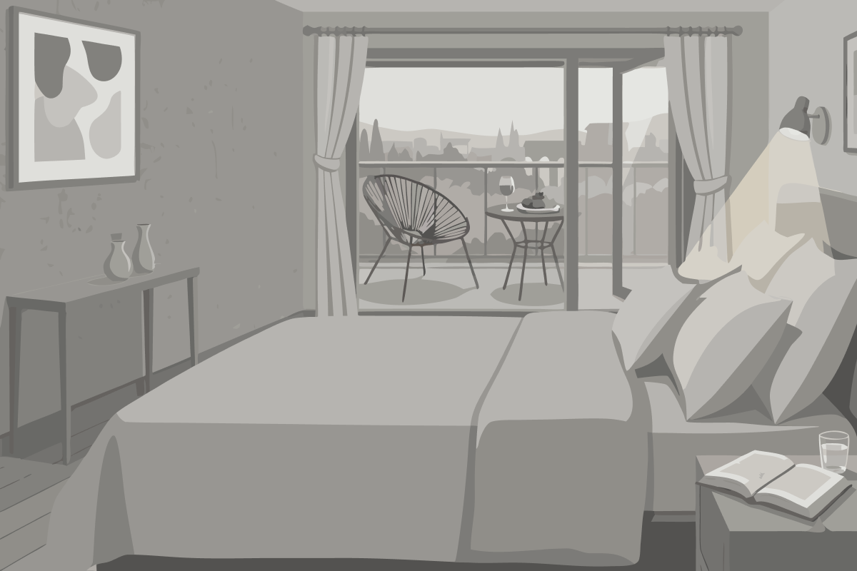 Superior Apartment mit 1 Schlafzimmer und Balkon